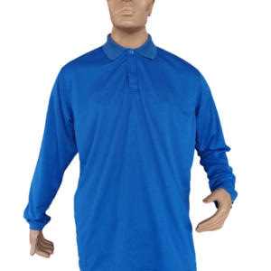 CAMISA TIPO POLO MANGA LARGA EN TELA DEPORTIVA