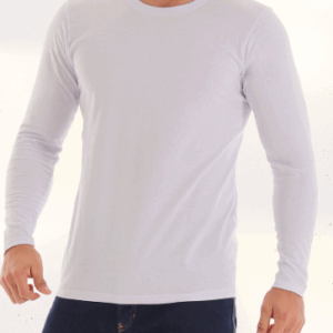 CAMISETA MANGA LARGA CUELLO REDONDO ALGÓDON PEINADO